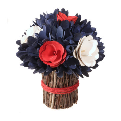 National Tree Co. 9in Red White And Blue Floral Arrangement