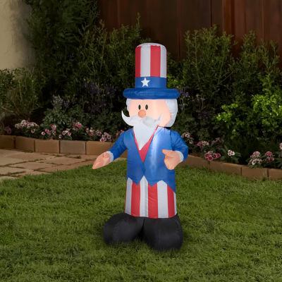 National Tree Co. 48in Airblown Uncle Sam Porch Sign