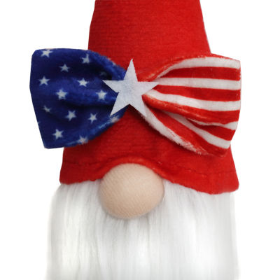 National Tree Co. 6ft Patriotic Flag Gnome Garland