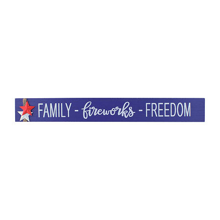 National Tree Co. 19in Family Friends Freedom Tabletop Decor, One Size, Blue