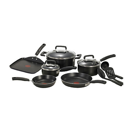 T-Fal Signature Total 12-pc. Non-Stick Cookware Set, One Size, Black