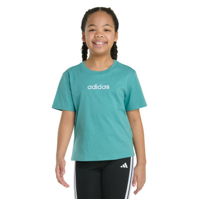 adidas Big Kid Girls Crew Neck Short Sleeve Regular Fit Graphic T-Shirt