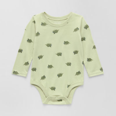 Okie Dokie Baby Boys Round Neck Long Sleeve Bodysuit