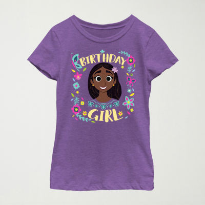 Disney Little & Big Kid Girls Crew Neck Short Sleeve Regular Fit Encanto Graphic T-Shirt