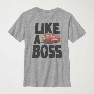 Little & Big Kid Boys Crew Neck Short Sleeve Slim Fit Cars Graphic T-Shirt