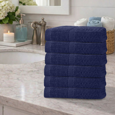 Home Weavers Inc Willow Collection 100% Cotton Zero Twist 6-pc. Hand Towel