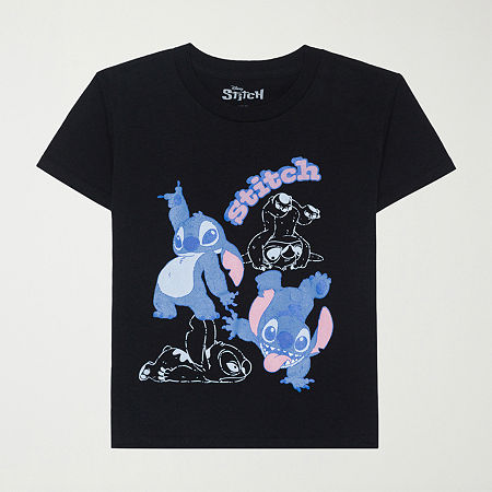 Little & Big Kid Girls Crew Neck Short Sleeve Regular Fit Graphic T-Shirt, Xx-small (4-5), Black