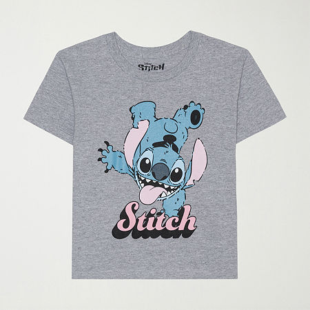 Little & Big Kid Girls Crew Neck Short Sleeve Regular Fit Graphic T-Shirt, Large (14), Gray
