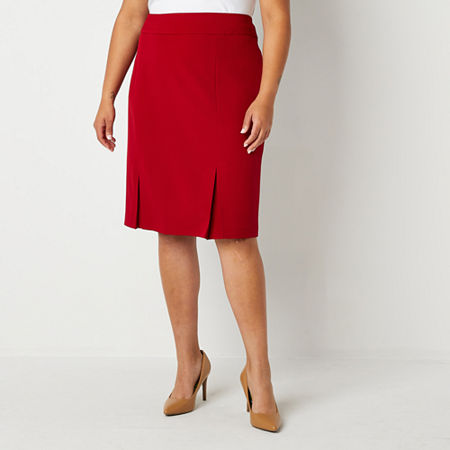 Black Label by Evan-Picone Womens Suit Skirt-Plus, 14w, Red