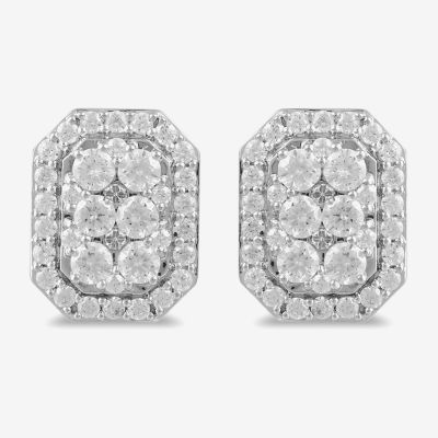(G / I1) 1 CT. T.W. Lab Grown White Diamond 10K or 14K Gold 11.3mm Stud Earrings