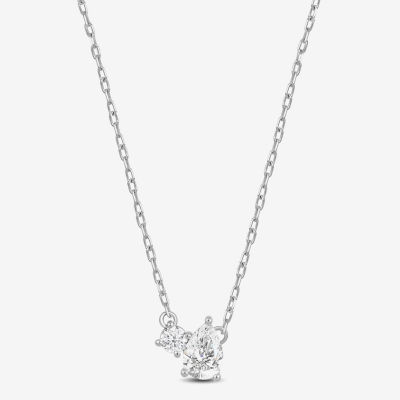 F / Si2) Womens 1/ CT. T.W. Lab Grown White Diamond 10K or 14K Gold Pendant Necklace