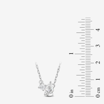 F / Si2) Womens 1/ CT. T.W. Lab Grown White Diamond 10K or 14K Gold Pendant Necklace
