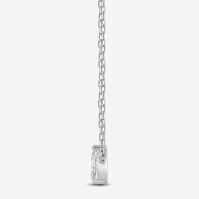 F / Si2) Womens 1/ CT. T.W. Lab Grown White Diamond 10K Gold Pendant Necklaces