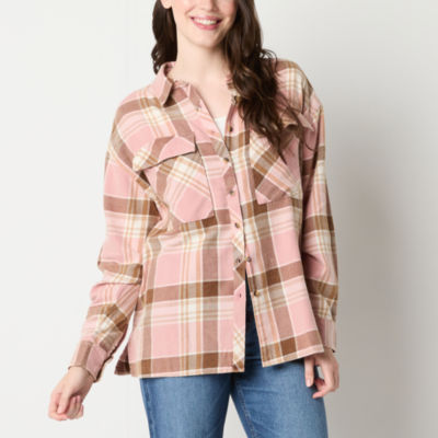 Arizona Juniors Womens Long Sleeve Flannel Shirt