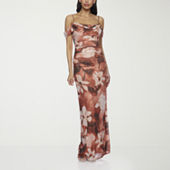 Premier Amour Womens Short Sleeve Evening Gown