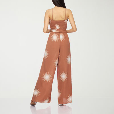 Premier Amour Womens Sleeveless Belted Jumpsuit