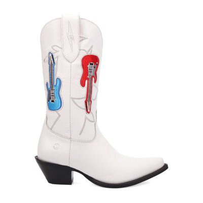 Dingo Womens Jukebox Leather Boot Block Heel Cowboy Boots