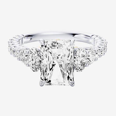 Enchanted Disney Fine Jewelry Ariel (F / Si1) Womens 3 1/3 Ct. T.W. Lab Grown White Diamond 10K Gold Rectangular Ariel Princess The Little Mermaid Sid
