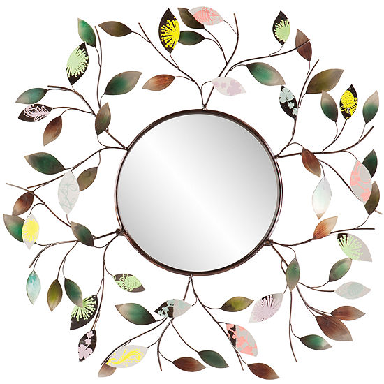 Briar Leaf Round Wall Mirror