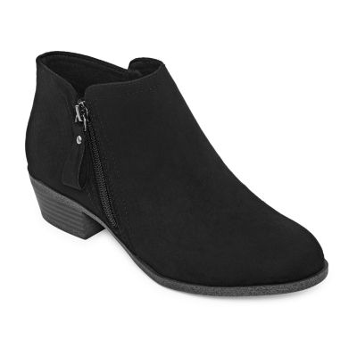 Arizona Womens Galen Block Heel Zip Booties