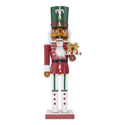 North Pole Trading Co. 14" African American Gingerbread Soldier Christmas Nutcracker