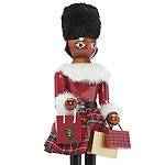 North Pole Trading Co. 14" African American Shopper Handmade Christmas Nutcracker