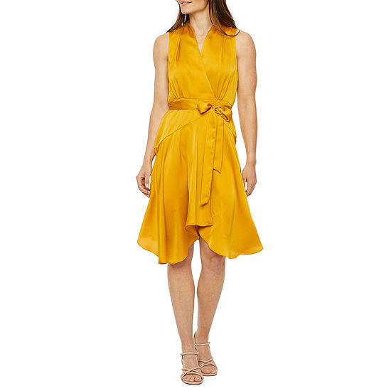 Melonie T Sleeveless High-Low Fit + Flare Dress