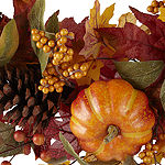 Layerings Autumn Market Leaves & Pumpkin Wreath