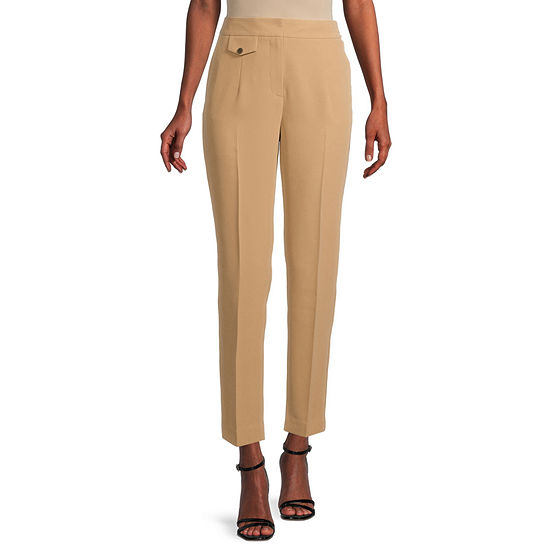 Worthington Womens High Rise Straight Fit Ankle Pant
