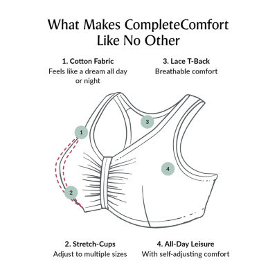 Glamorise® Soft Cotton T-Back Comfort Bra -1908