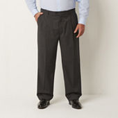 Stafford Coolmax Mens Big and Tall Classic Fit Suit Pants, Color: Black -  JCPenney
