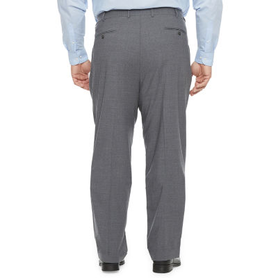 Stafford Super Mens Big and Tall Stretch Fabric Classic Fit Pleated Front Suit Pant