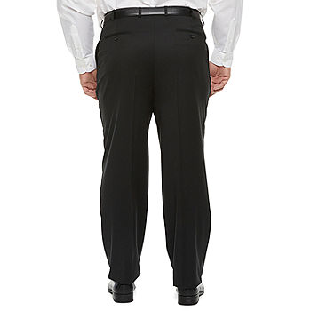 Stafford Coolmax Mens Big and Tall Classic Fit Suit Pants, Color: Black -  JCPenney