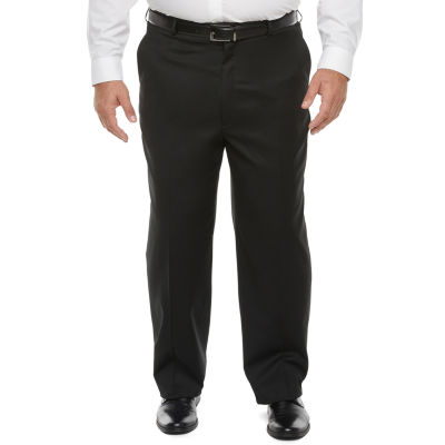 Stafford Coolmax Mens Big and Tall Classic Fit Suit Pants, Color: Black ...