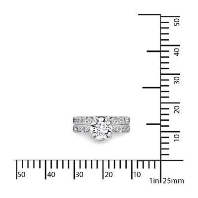 Womens CT. T.W. Cubic Zirconia Sterling Silver Round Bridal Set