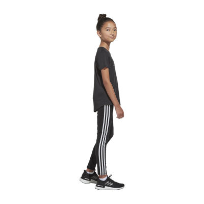 adidas Little Girls Mid Rise Full Length Leggings