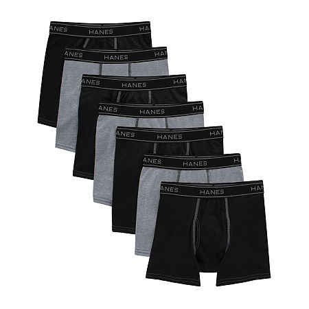 Hanes Little & Big Boys 5+2 Bonus Pack Boxer Briefs In Black