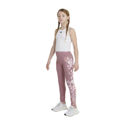 adidas Big Girls Mid Rise Full Length Leggings