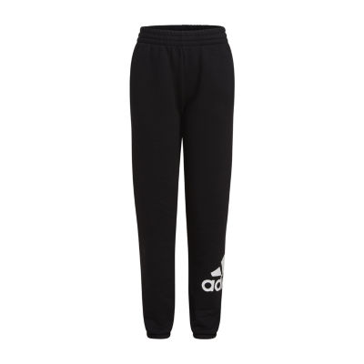 adidas Big Girls Mid Rise Cuffed Jogger Pant