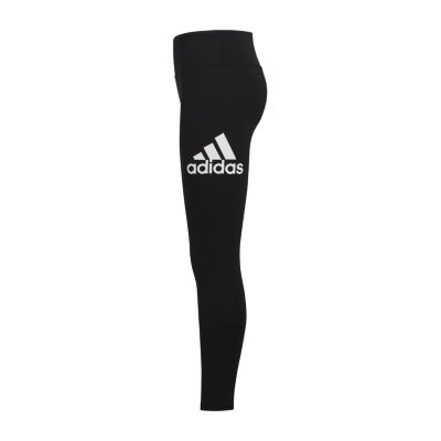 adidas Little Girls Mid Rise Full Length Leggings, Color: Black - JCPenney