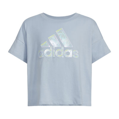 adidas Big Girls Crew Neck Short Sleeve T-Shirt