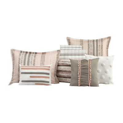 Stratford Park Ruth 10-pc. Stripes Midweight Comforter Set