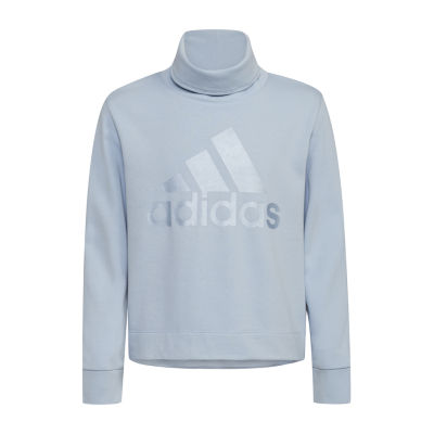 adidas Big Girls Cowl Neck Long Sleeve Sweatshirt