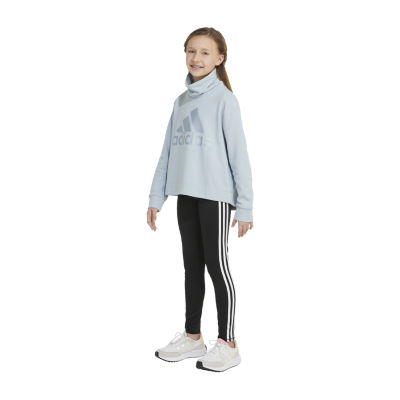 adidas Big Girls Cowl Neck Long Sleeve Sweatshirt