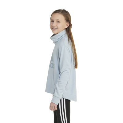 adidas Big Girls Cowl Neck Long Sleeve Sweatshirt