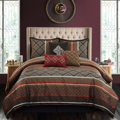 Stratford Park Amina 7-pc. Geometric Midweight Comforter Set