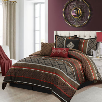 Stratford Park Amina 7-pc. Geometric Midweight Comforter Set
