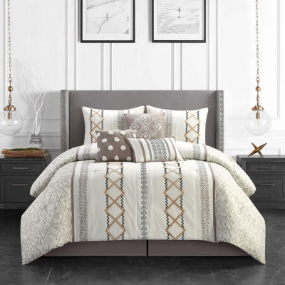 Stratford Park Quinn 15-pc. Geometric Midweight Comforter Set