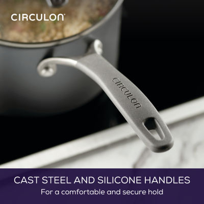 Circulon A1 Series with ScratchDefense 3-qt. Covered Straining Saucepan