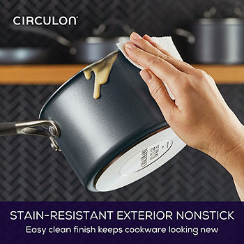Circulon Radiance Hard Anodized Nonstick Frying Pan Set, 3-Piece, Gray